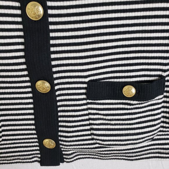NWOT J.Crew Vintage Rib Knit Lady Jacket in Stripe sz L Nautical Preppy Classic - Picture 8 of 16